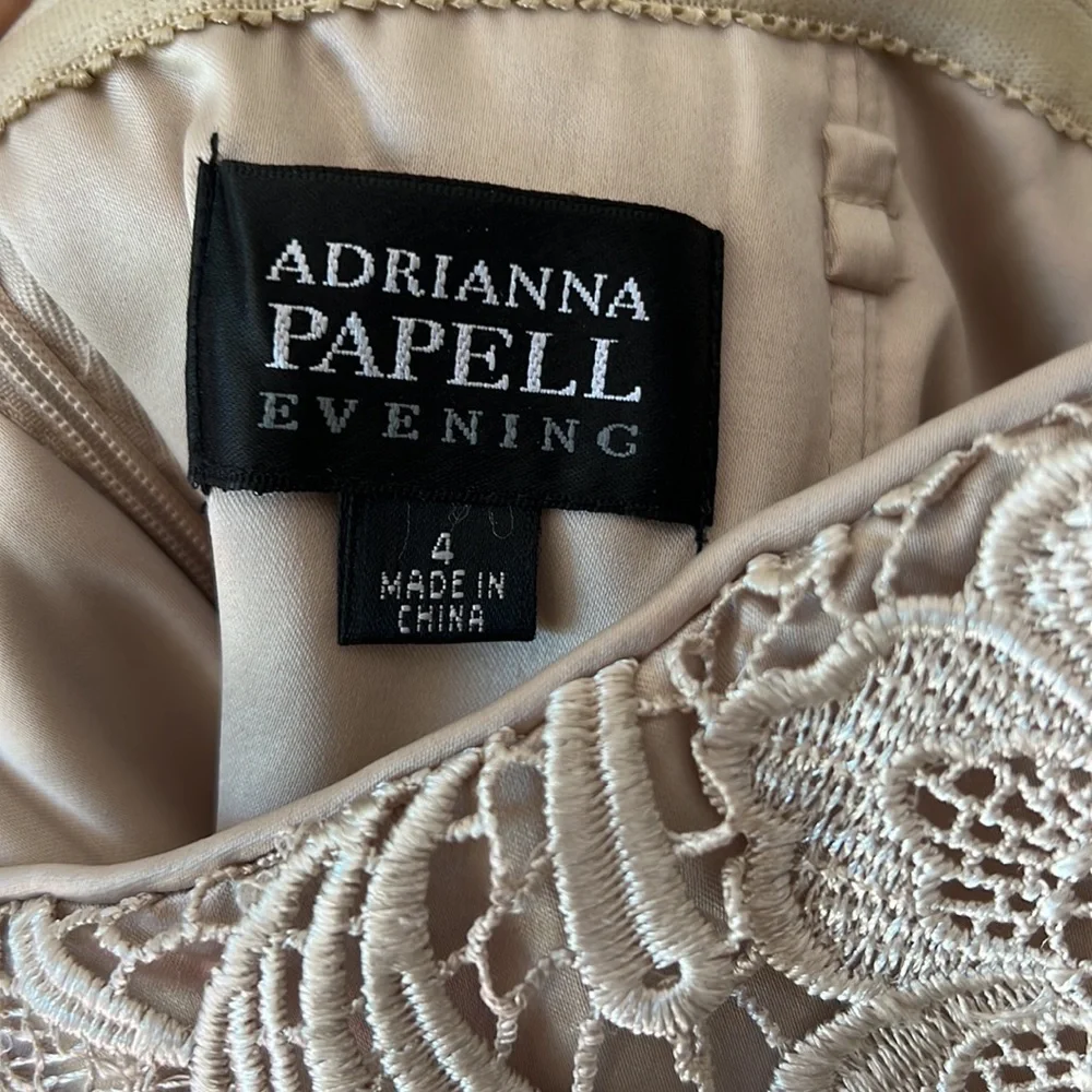 Adrianna Papell- Strapless, Laced Cocktail Dress- Sz 4 - Picture 8 of 8